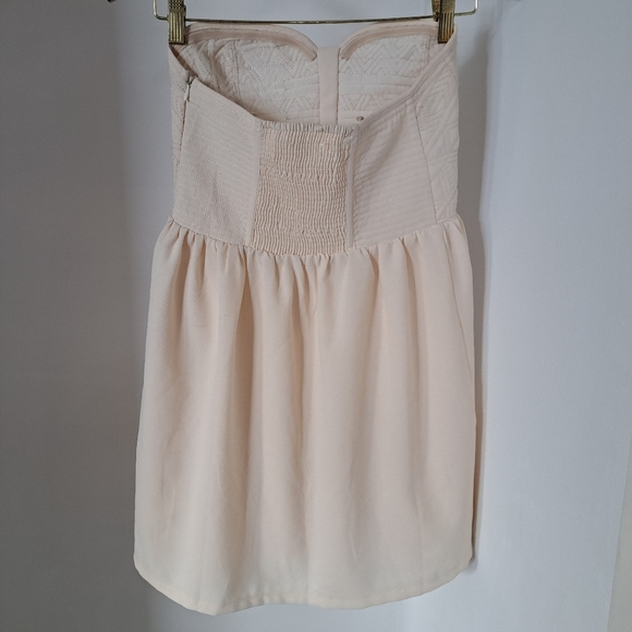 Staring at stars | pastel cute cream strapless womens dress barbiecore - Picture 7 of 14